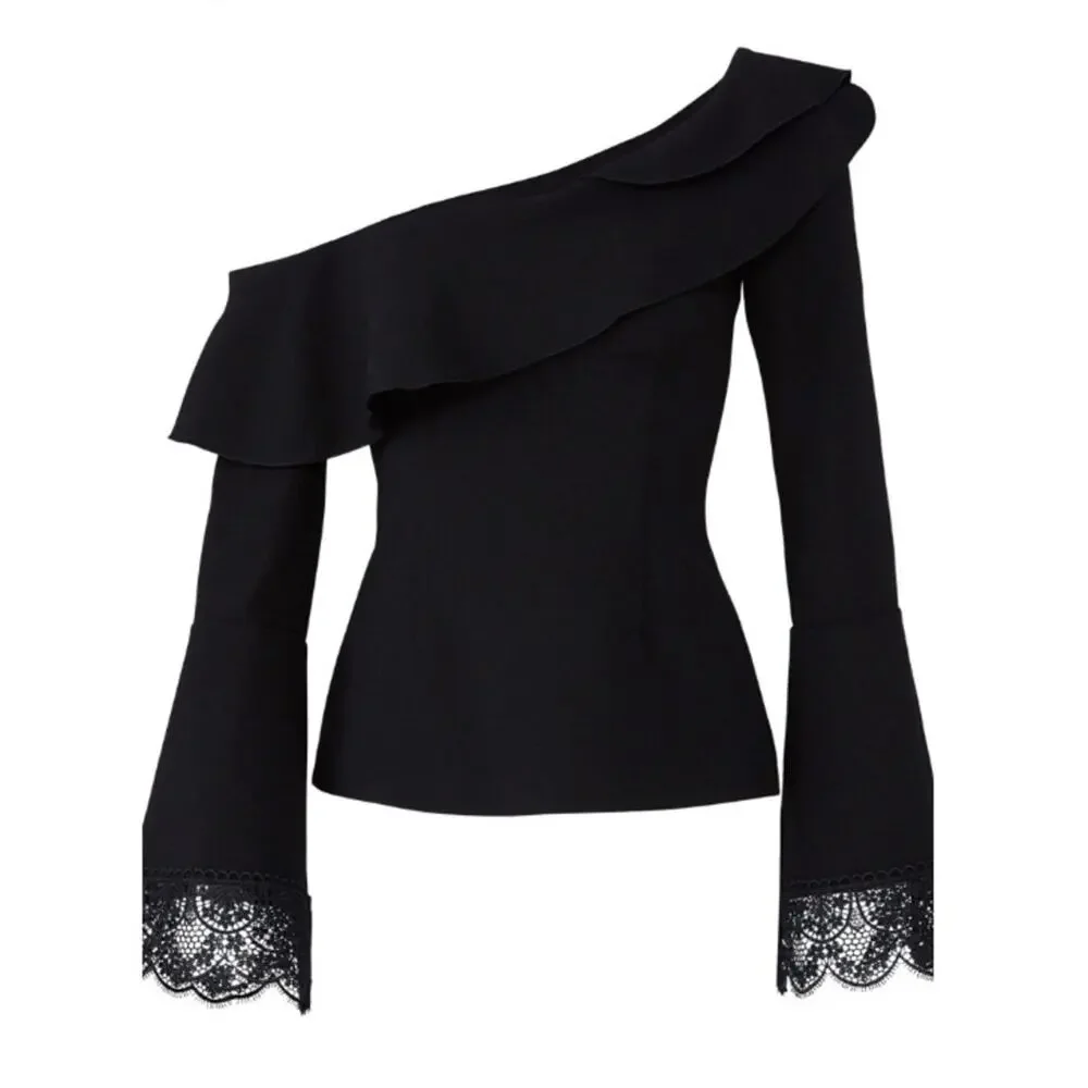 Nicholas Asymmetrical One Shoulder Blouse Top 6 - Picture 2 of 10